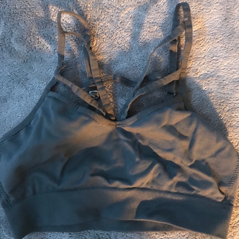 cute grey PINK sports bra